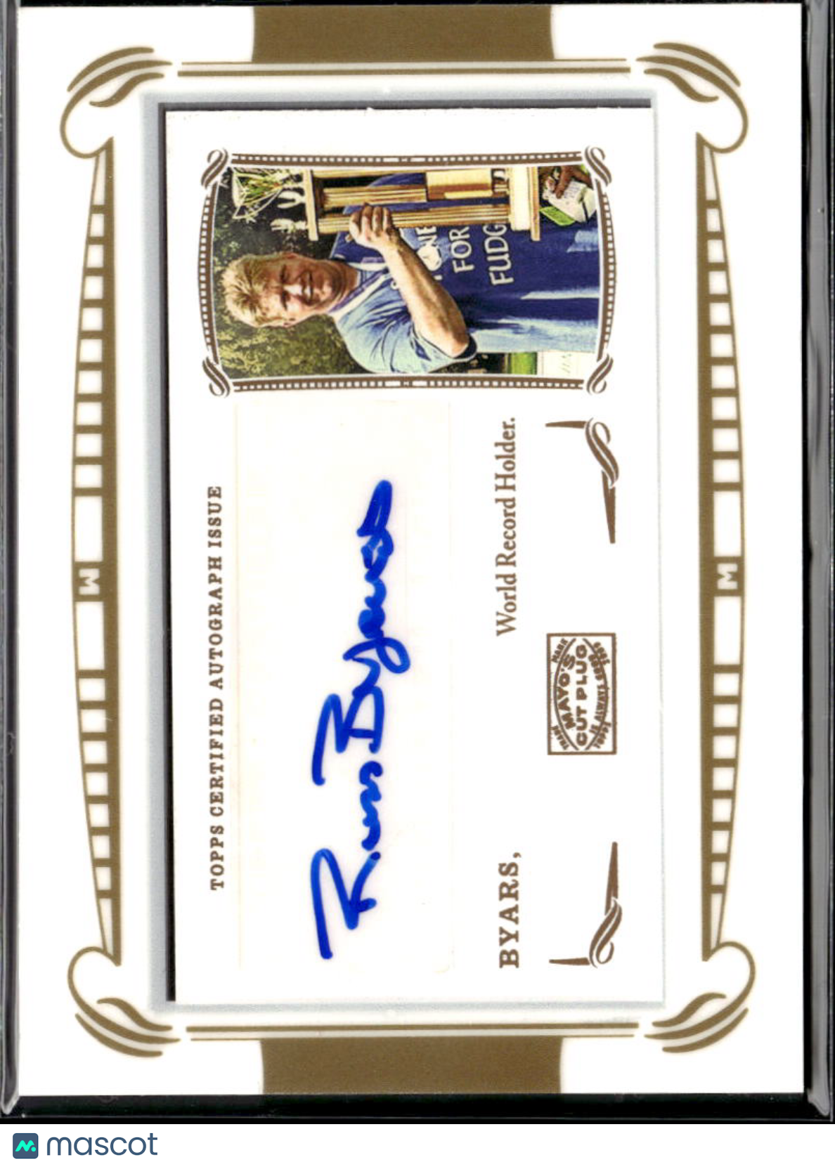 Russell Byars 2009 Topps Mayo Auto Autograph World Record Holder
