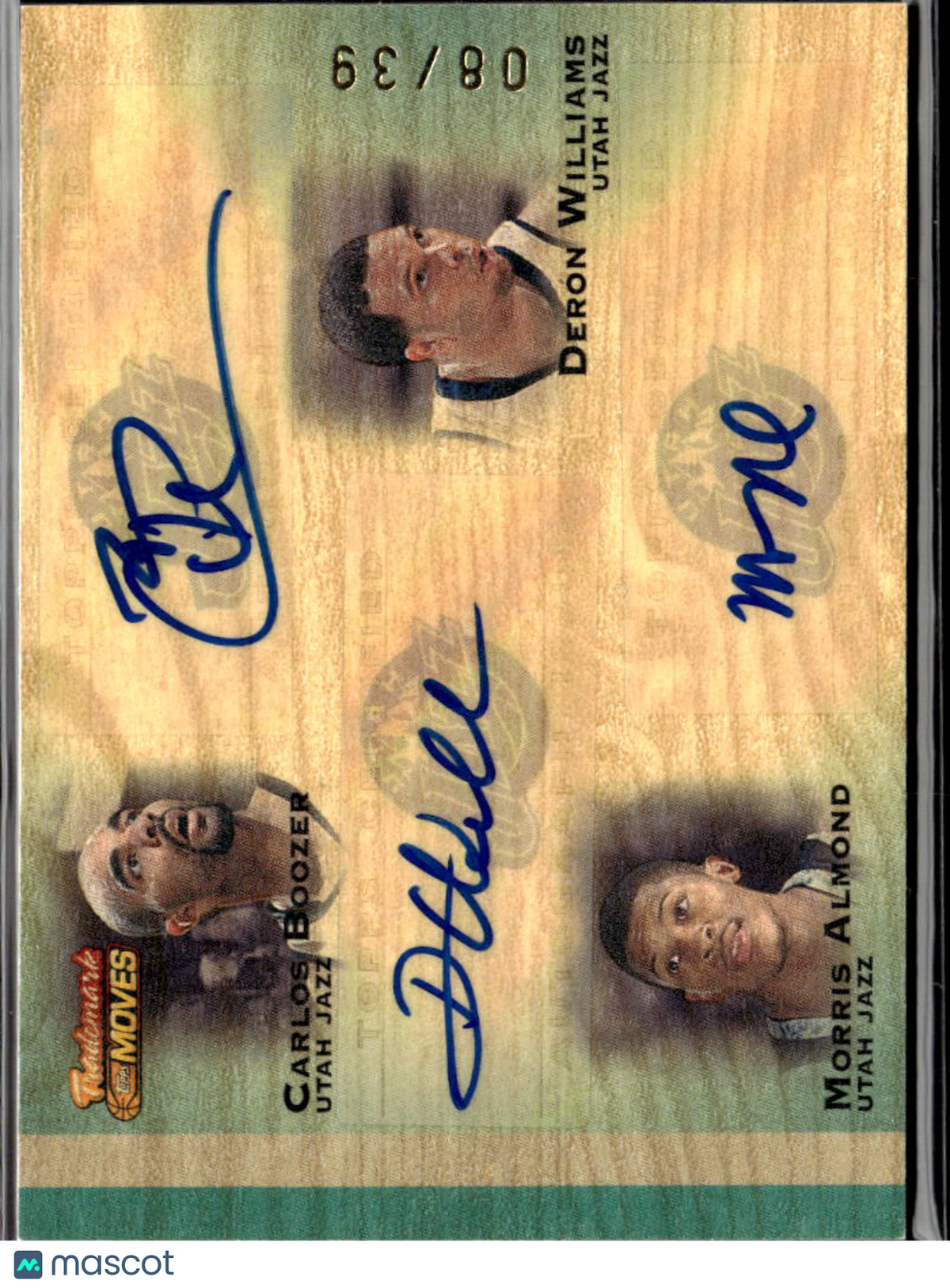 Deron Williams Morris Almond Carlos Boozer 2007 Trademarks Autograph /39 Jazz