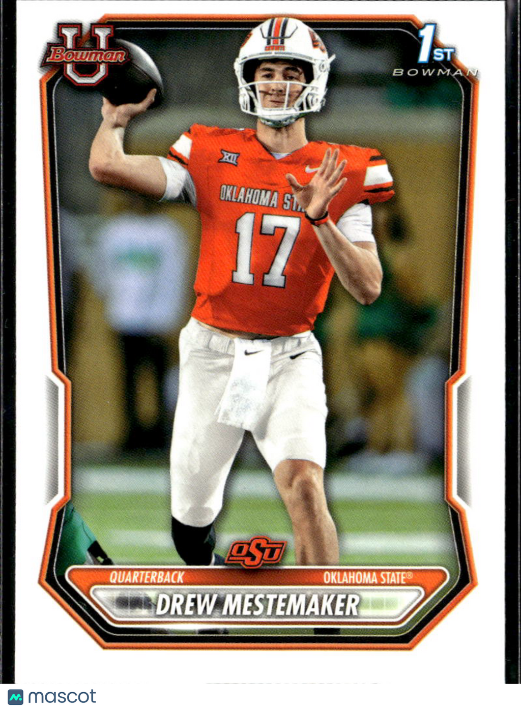 Drew Mestemaker 2026 Bowman 1st Rookie RC Oklahoma State Cowboys