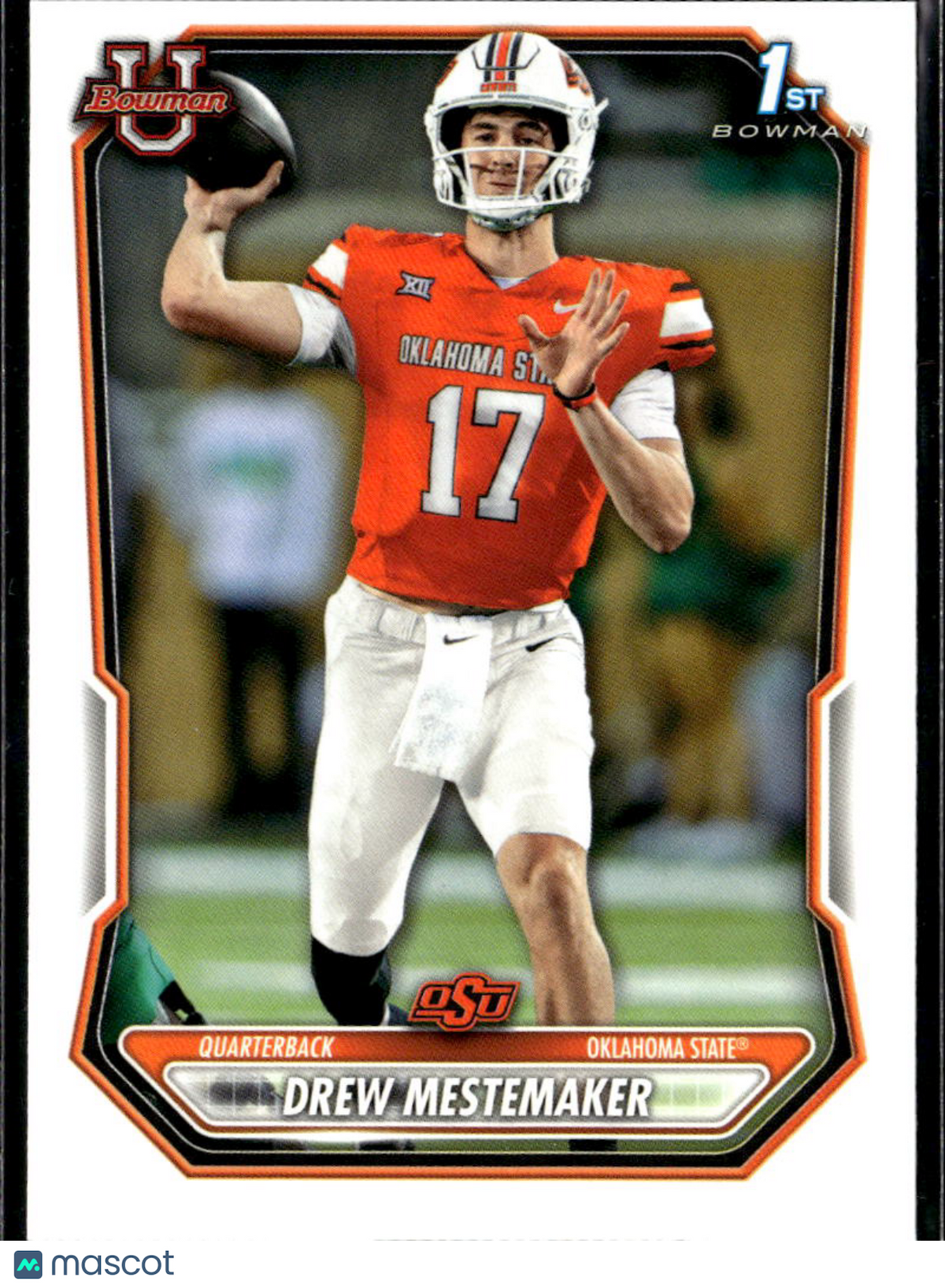 Drew Mestemaker 2026 Bowman 1st Rookie RC Oklahoma State Cowboys