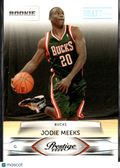 Jodie Meeks 2009 Panini Prestige Rookie RC 726/999 Milwaukee Bucks
