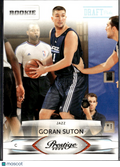 Goran Suton 2009 Panini Prestige Draft Picks Light Blue RC /999 Utah Jazz