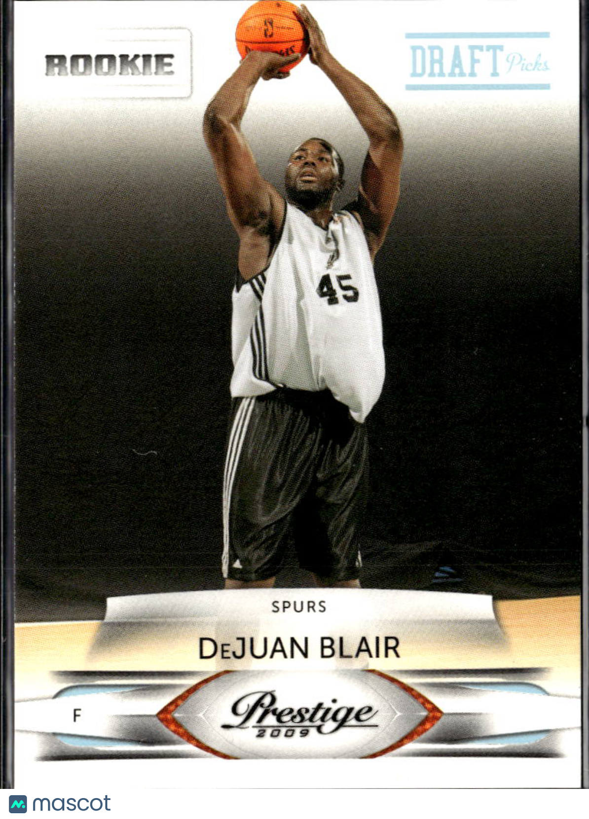 DeJuan Blair 2009 Panini Prestige Draft Picks RC /999 San Antonio Spurs