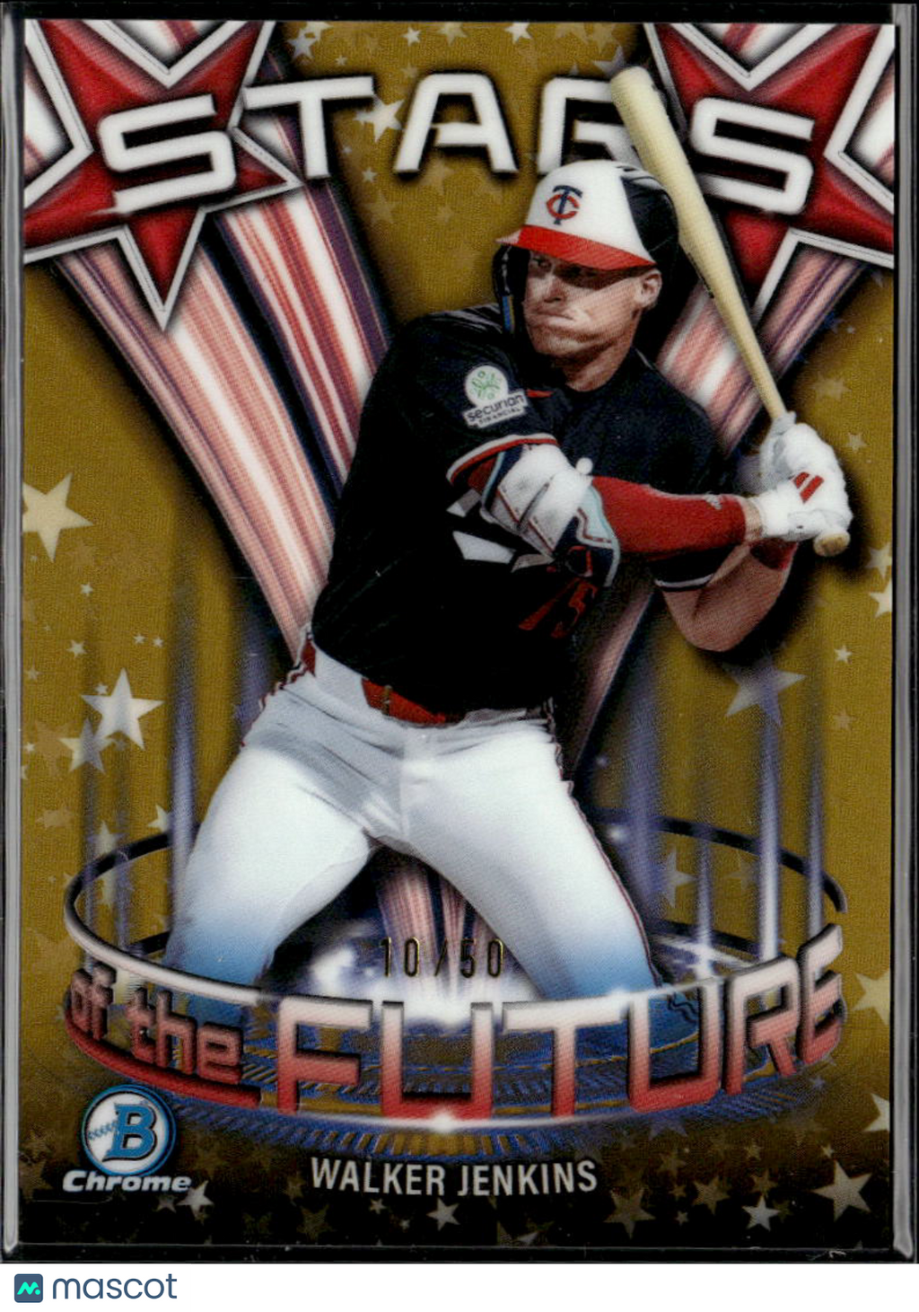 Walker Jenkins 2026 Bowman Chrome Stars of the Future GOLD 10/50 Twins