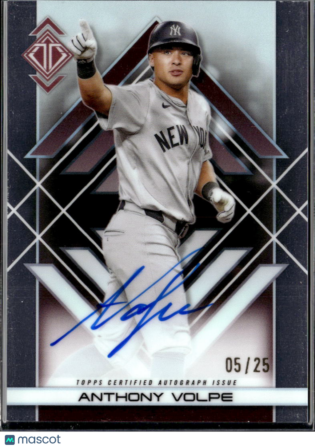 Anthony Volpe 2025 Topps Transcendent Auto Autograph 5/25 New York Yankees
