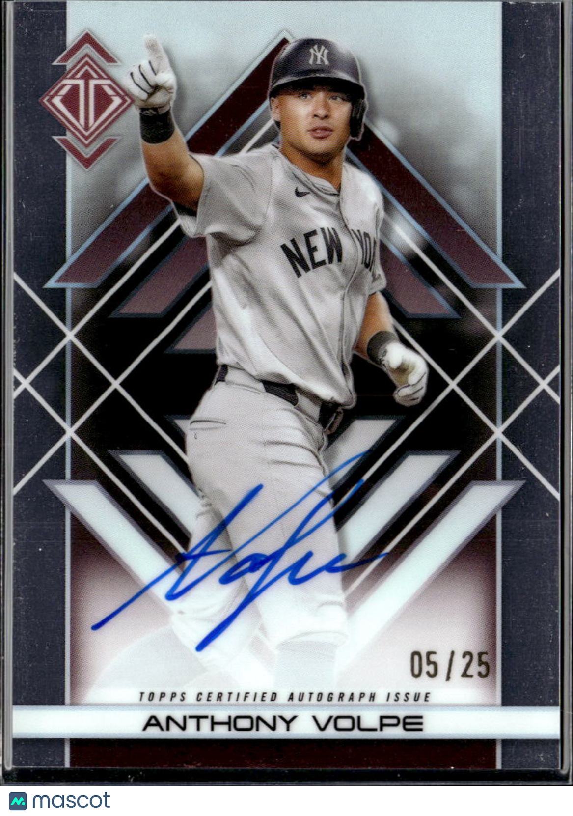 Anthony Volpe 2025 Topps Transcendent Auto Autograph 5/25 New York Yankees