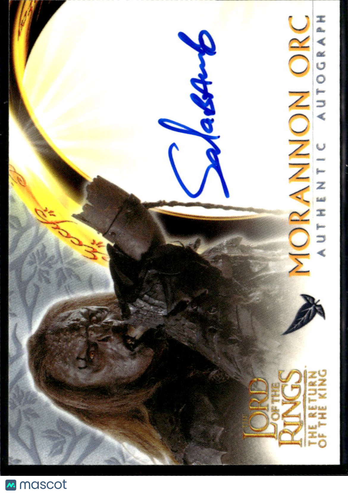 Sala Baker as Morannon Orc 2003 Topps The Lord of the Rings Auto Autograph