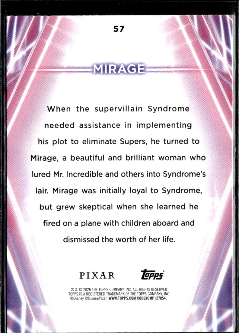 Mirage 2026 Topps Disney Neon Holo Silver #57