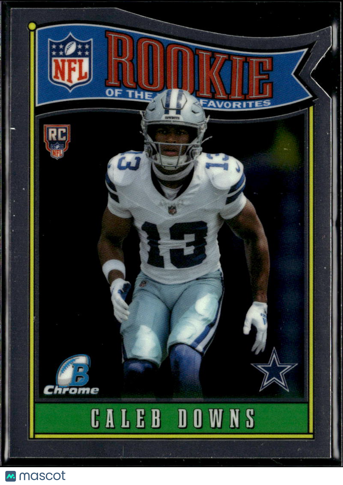 Caleb Downs 2026 Bowman Chrome Rookie of the Year Favorites RC Dallas Cowboys