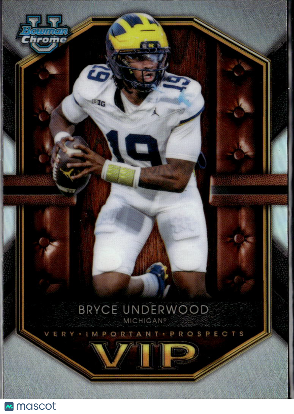 Bryce Underwood 2026 Bowman Chrome VIP Refractor Michigan Wolverines
