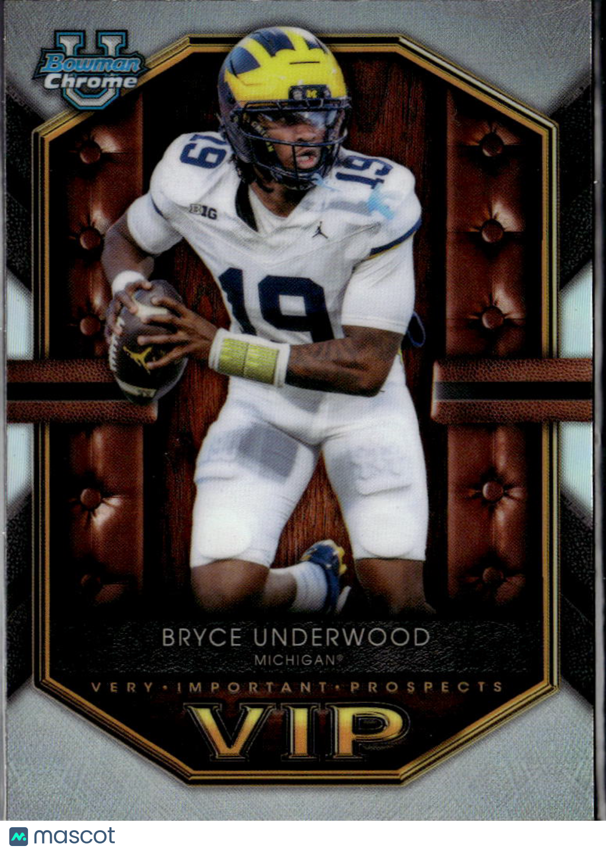 Bryce Underwood 2026 Bowman Chrome VIP Refractor Michigan Wolverines