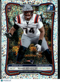 Caleb Lomu 2026 Bowman Chrome Speckle Refractor RC New England Patriots