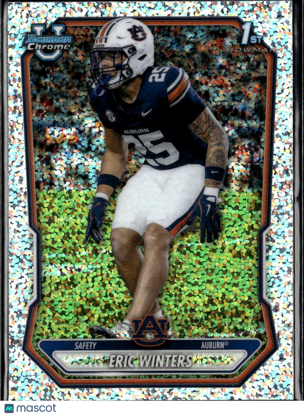 Eric Winters 2026 Bowman Chrome University Speckle Refractor Auburn Tigers