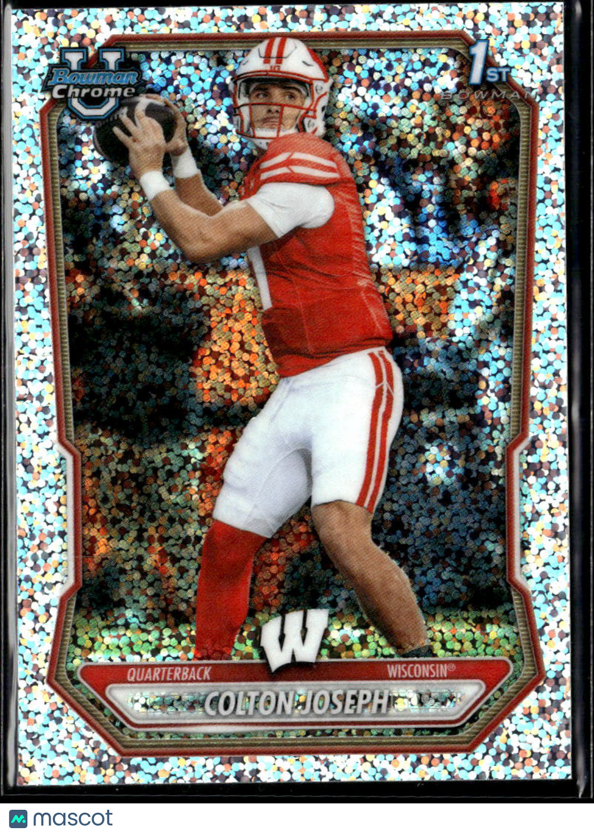 Colton Joseph 2026 Bowman Chrome 1st Speckle Refractor Wisconsin Badgers