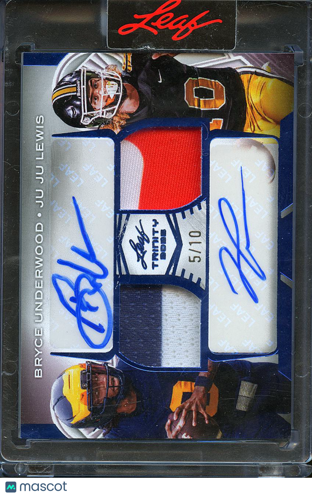 Bryce Underwood Ju Ju Lewis 2025 Leaf Trinity Auto Autograph Patch 5/10