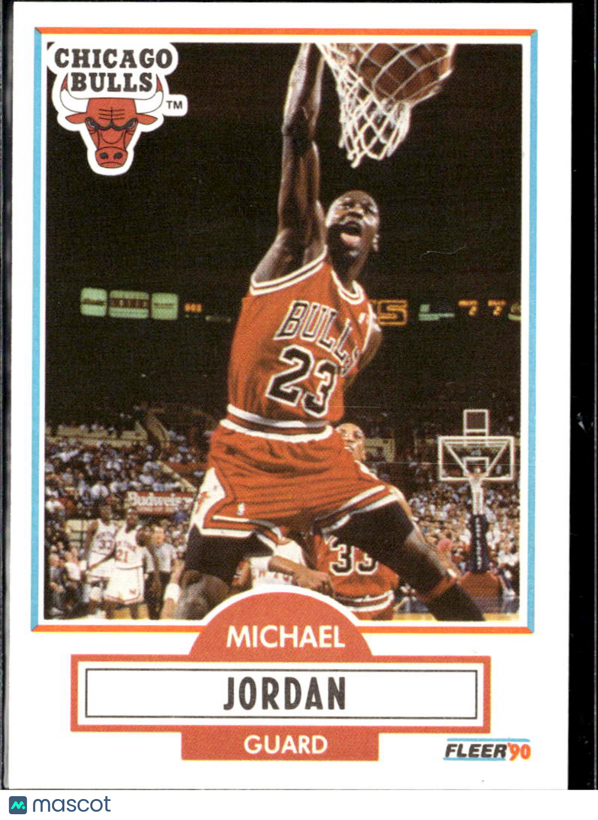 Michael Jordan 1990 Fleer Basketball Card #26 Chicago Bulls