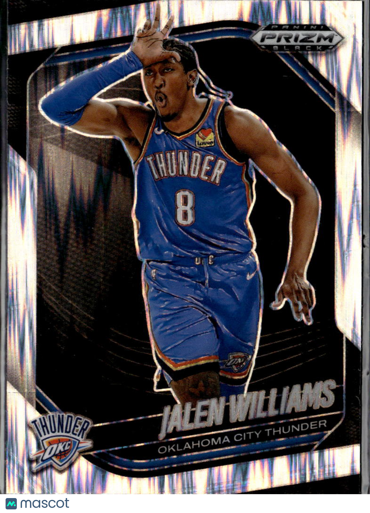 Jalen Williams 2024-25 Prizm Black Shock Flash Prizm 148/249 OKC Thunder