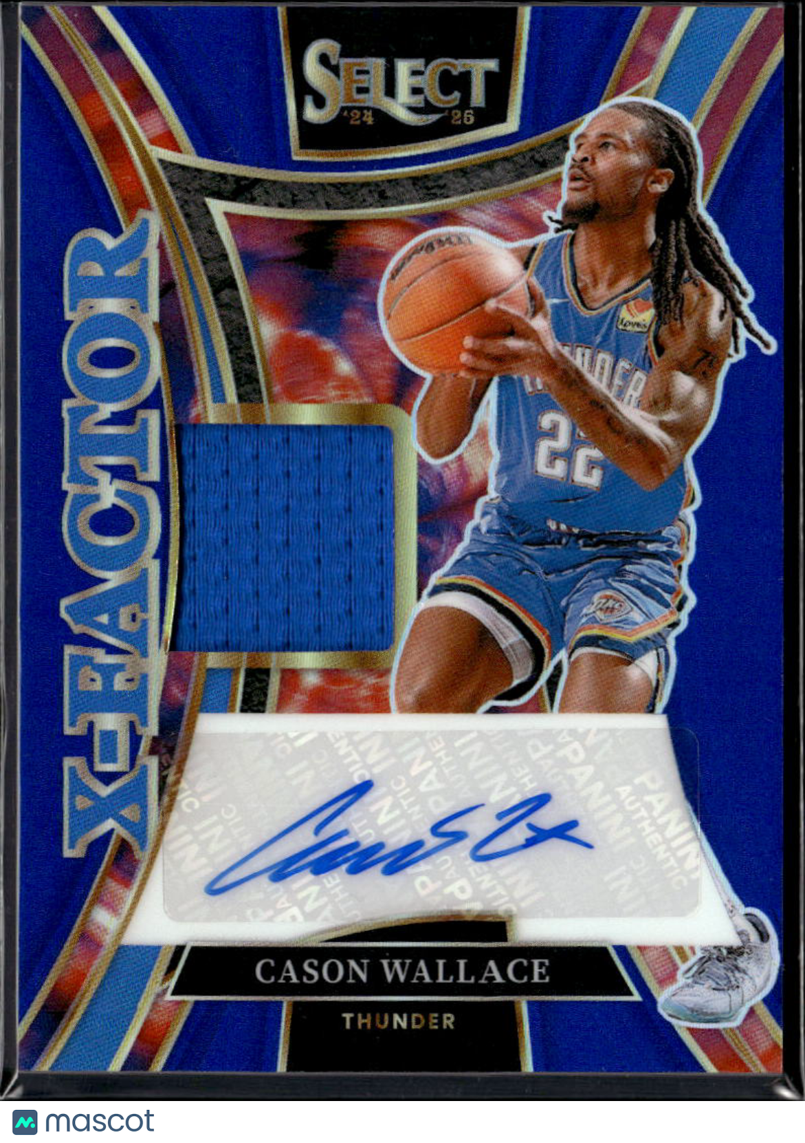 Cason Wallace 2024-25 Select Auto Autograph Patch 42/49 Oklahoma City Thunder