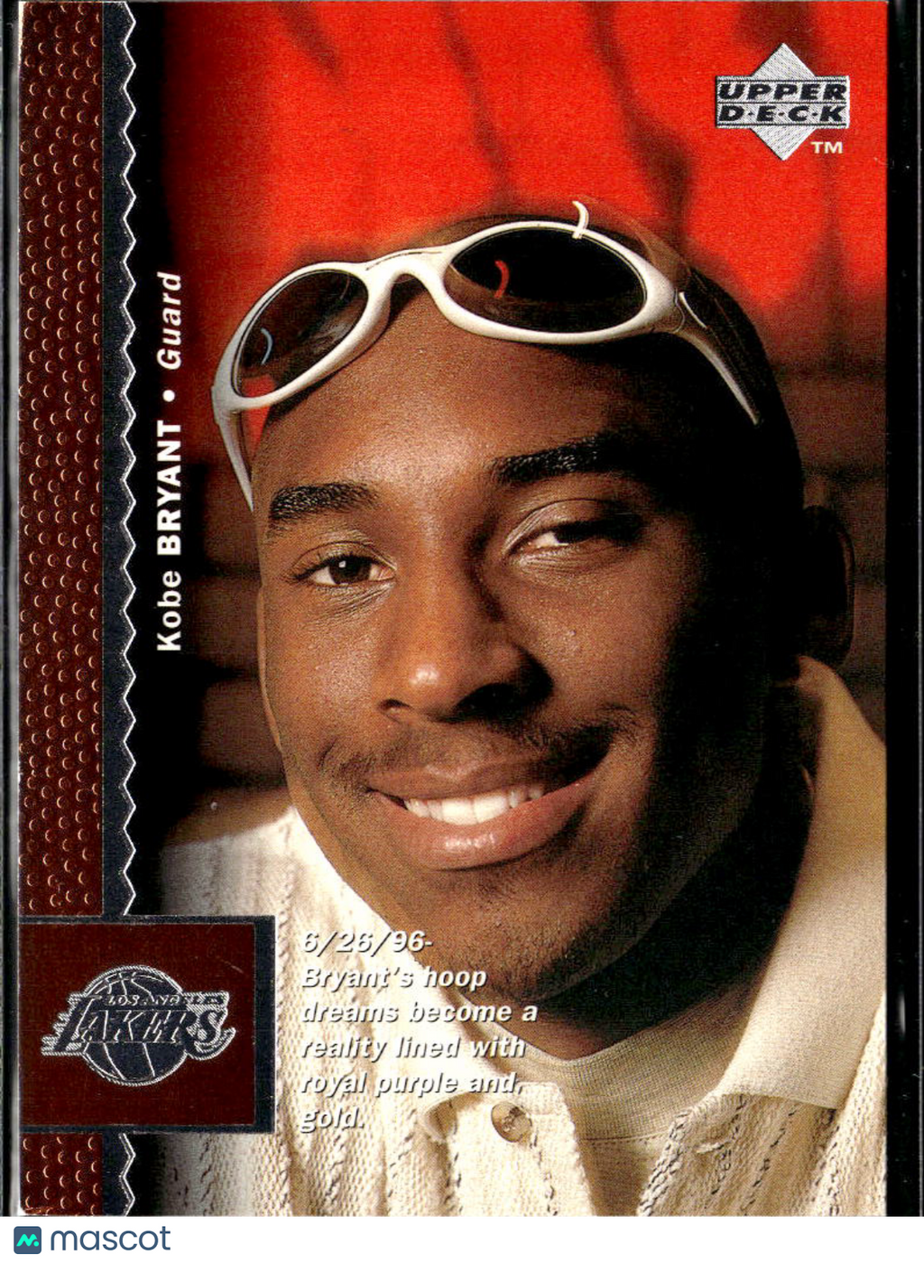 Kobe Bryant 1996-97 Upper Deck Rookie RC #58 Los Angeles Lakers