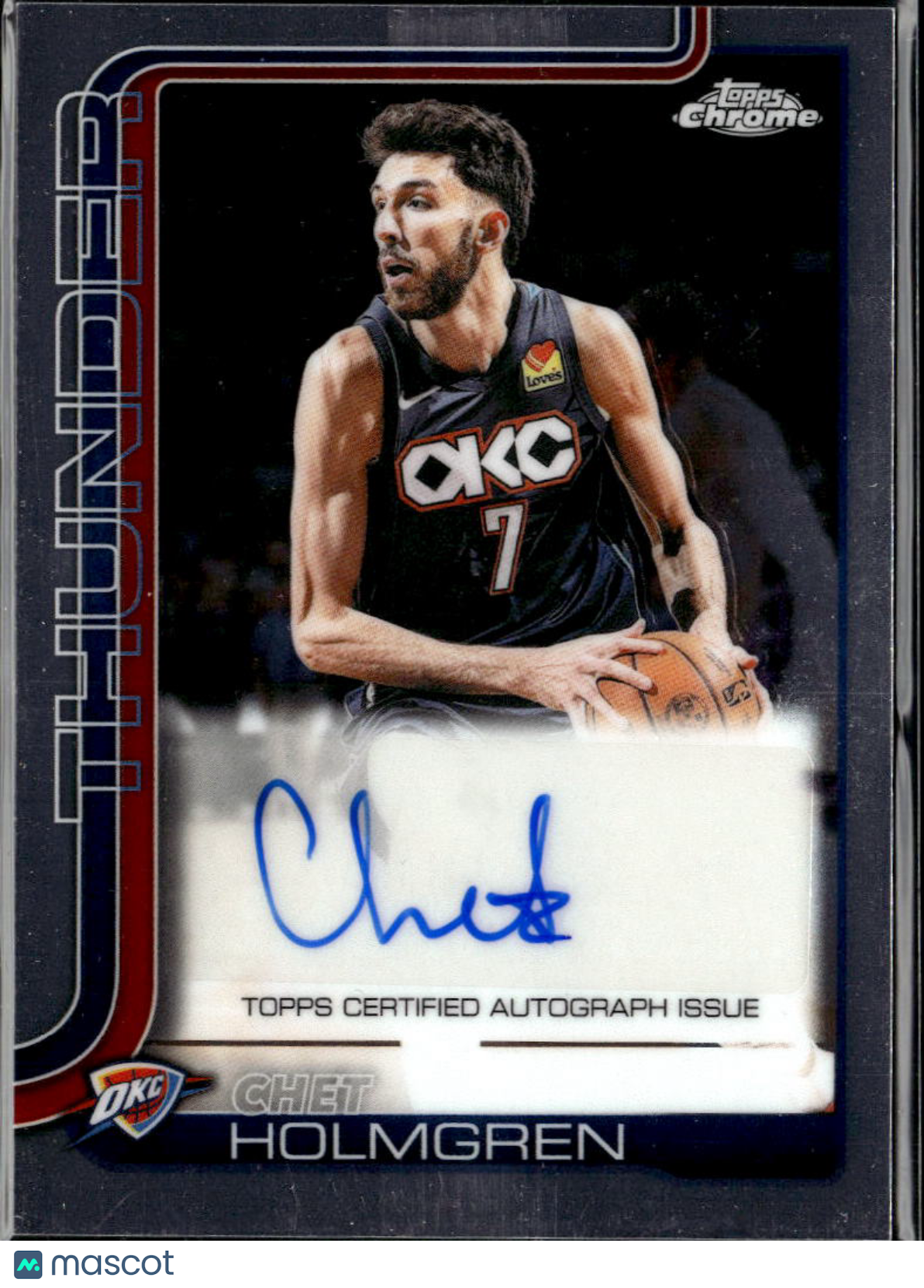 Chet Holmgren 2026 Topps Chrome Update Auto Autograph Oklahoma City Thunder