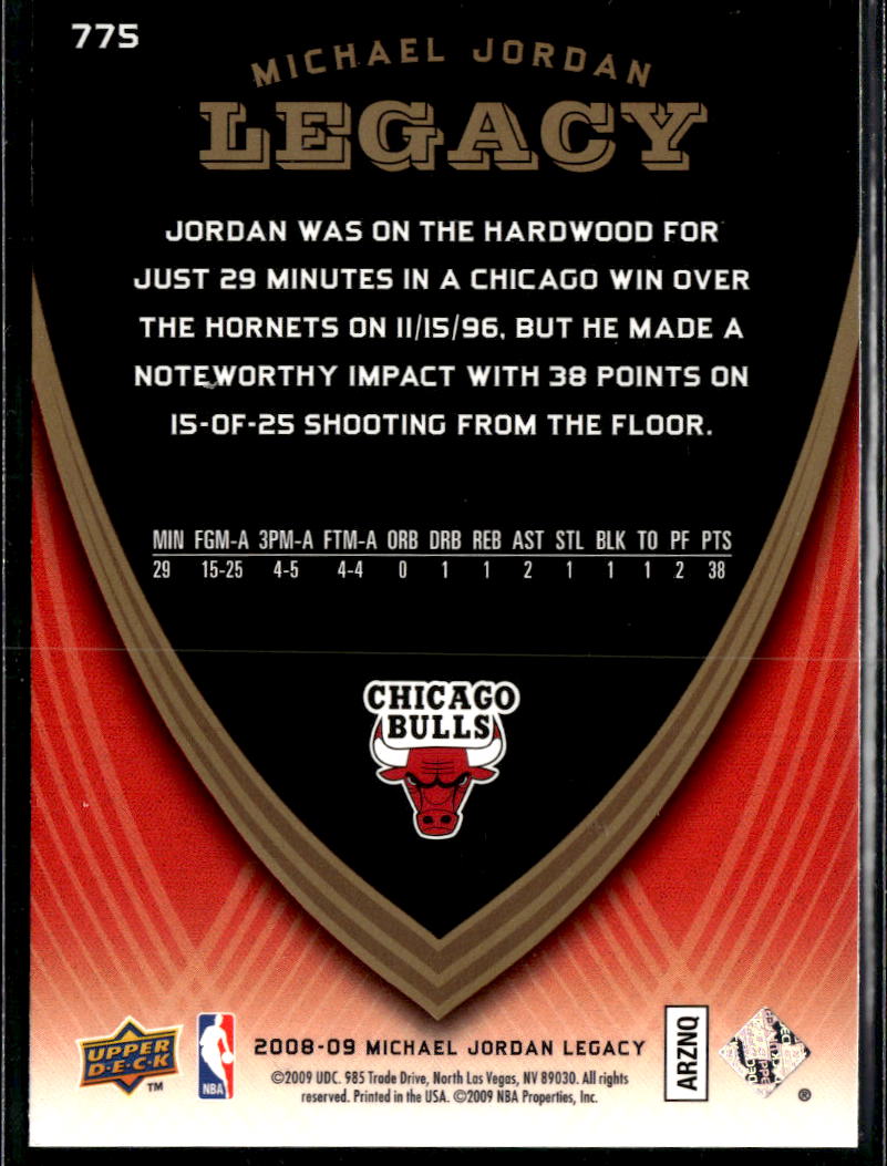 Michael Jordan 2009 Upper Deck Legacy #775 Chicago Bulls
