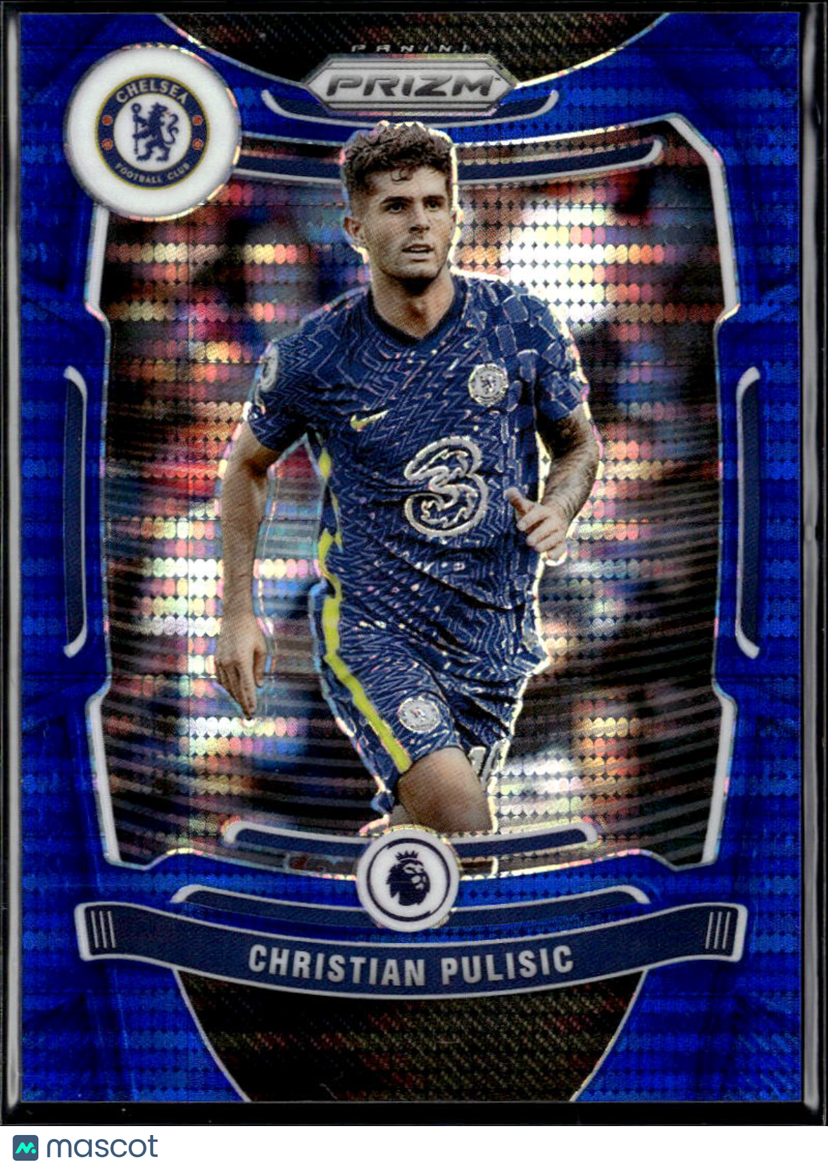 Christian Pulisic 2021-22 Prizm Soccer Blue Pulsar 190/199 Chelsea