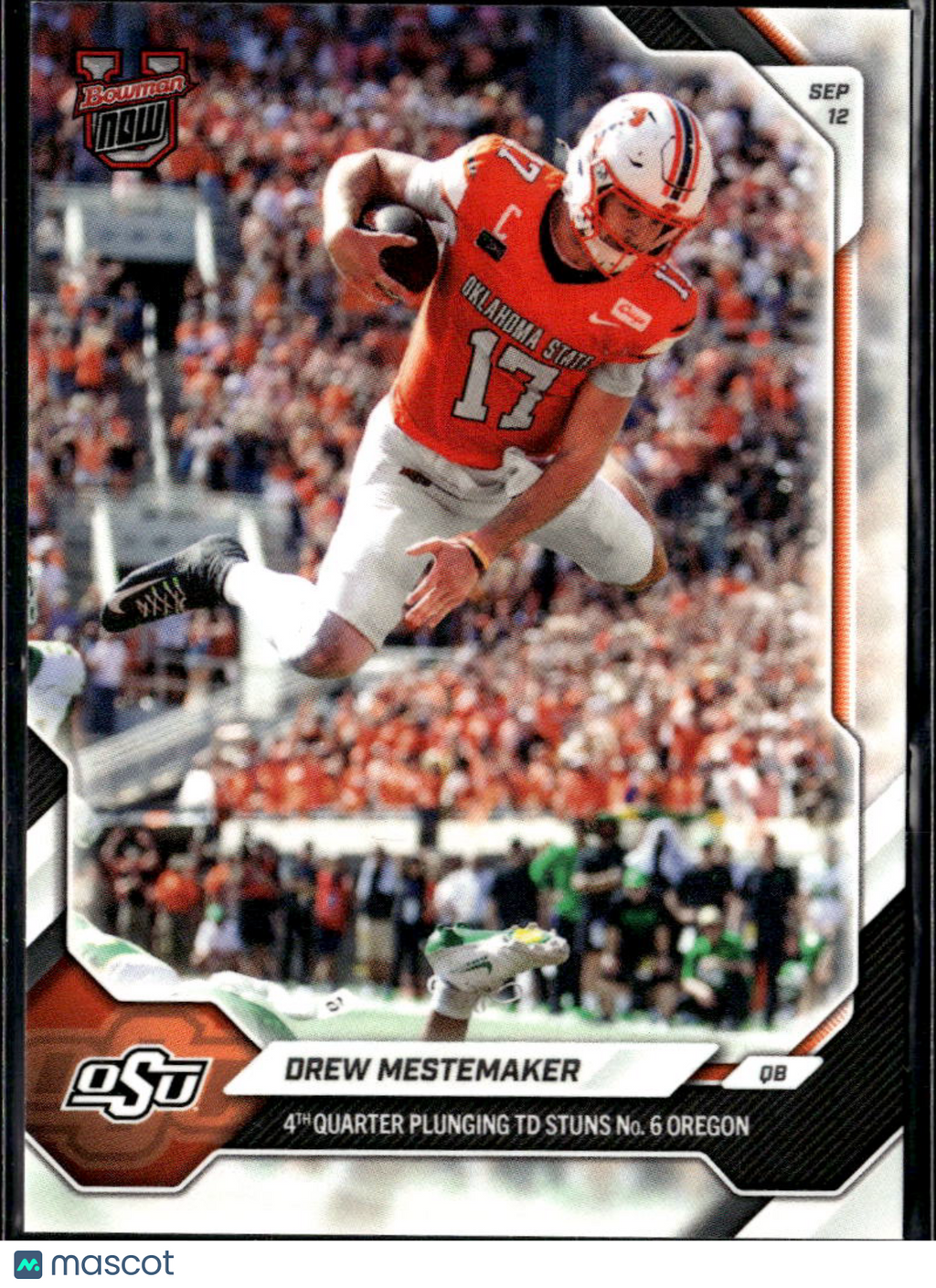 Drew Mestemaker 2026 Bowman Now Rookie RC #7 Oklahoma State Cowboys