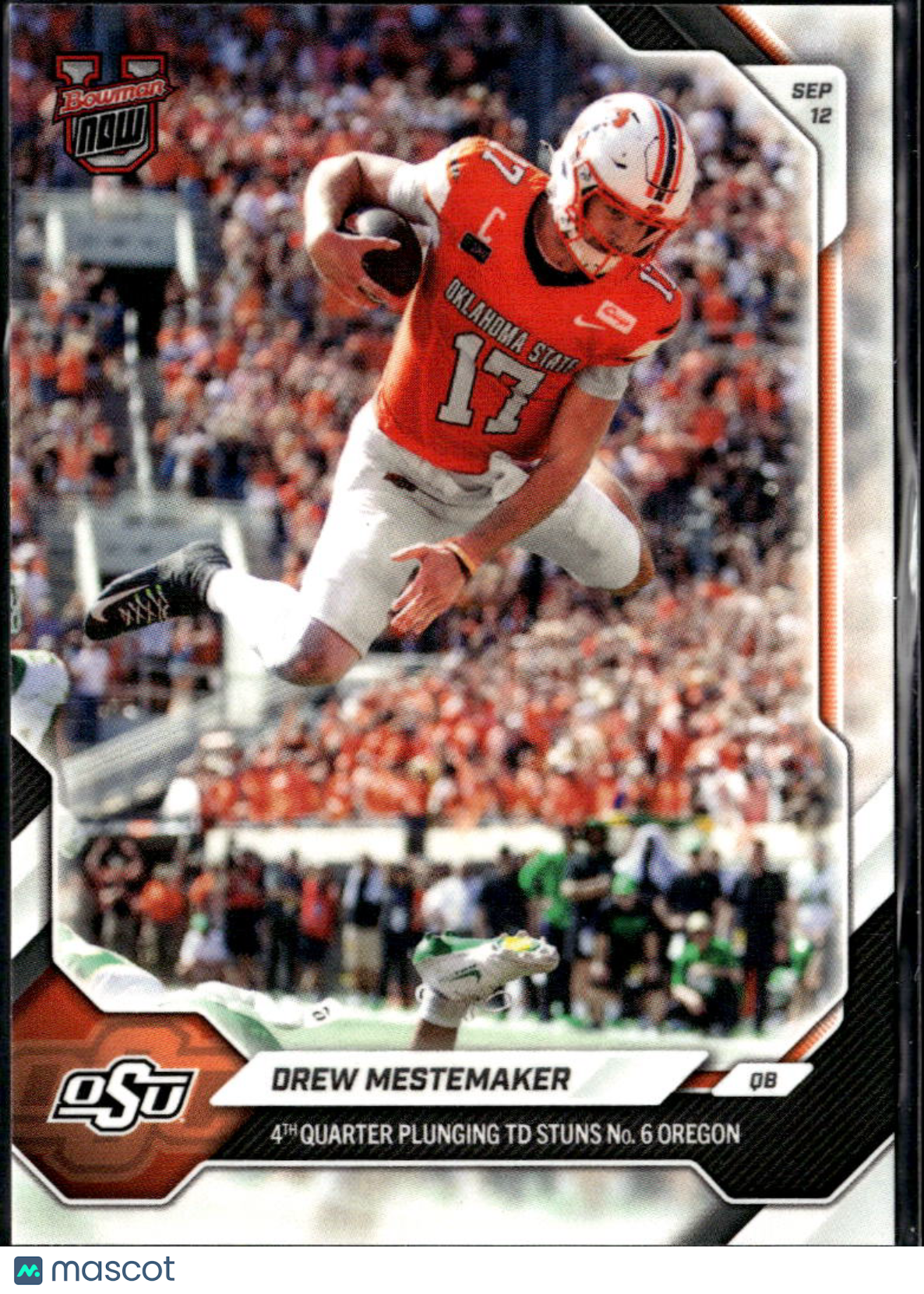 Drew Mestemaker 2026 Bowman Now Rookie RC #7 Oklahoma State Cowboys