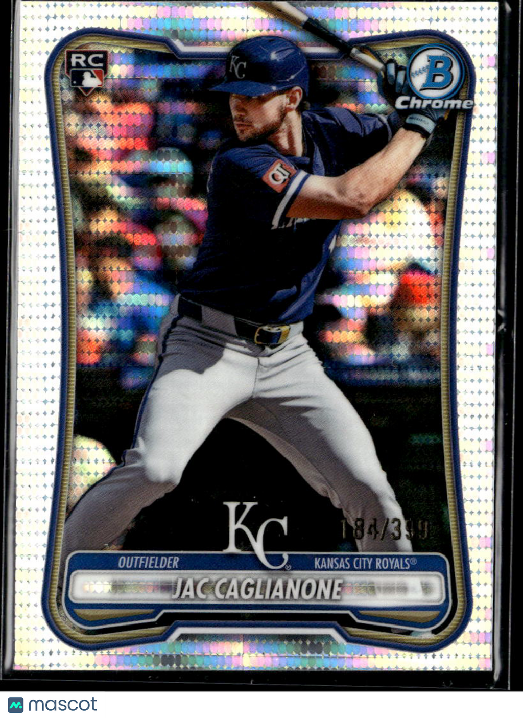 Jac Caglianone 2026 Bowman Chrome Pulsar Refractor RC 184/399 Kansas City Royals
