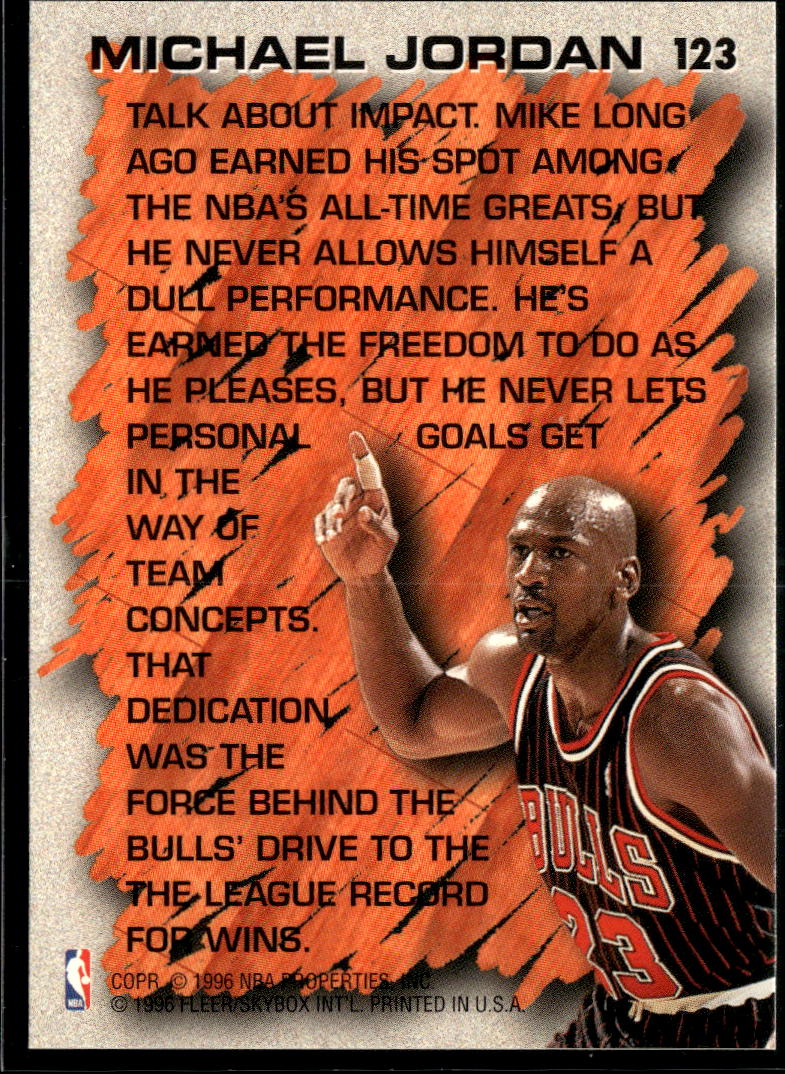 Michael Jordan 1996-97 Fleer Hardwood Leader Chicago Bulls