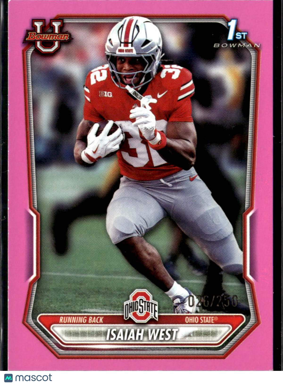 Isaiah West 2026 Bowman 1st Rookie RC Pink /250 Ohio State Buckeyes
