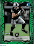 Brock Bowers 2026 Bowman Chrome Green Reptilian Refractor /99 Las Vegas Raiders