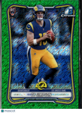 Ty Simpson 2026 Bowman Chrome Green Shimmer RC 17/99 Los Angeles Rams