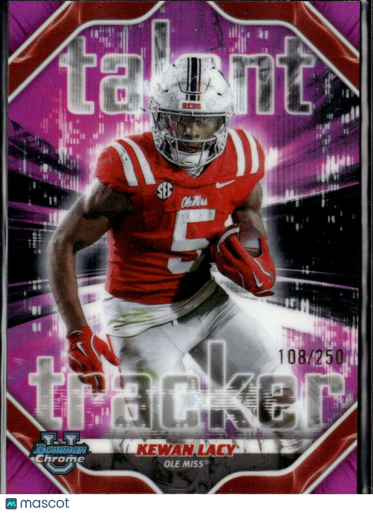 Kewan Lacy 2026 Bowman Chrome Talent Tracker Pink /250 Ole Miss Rebels