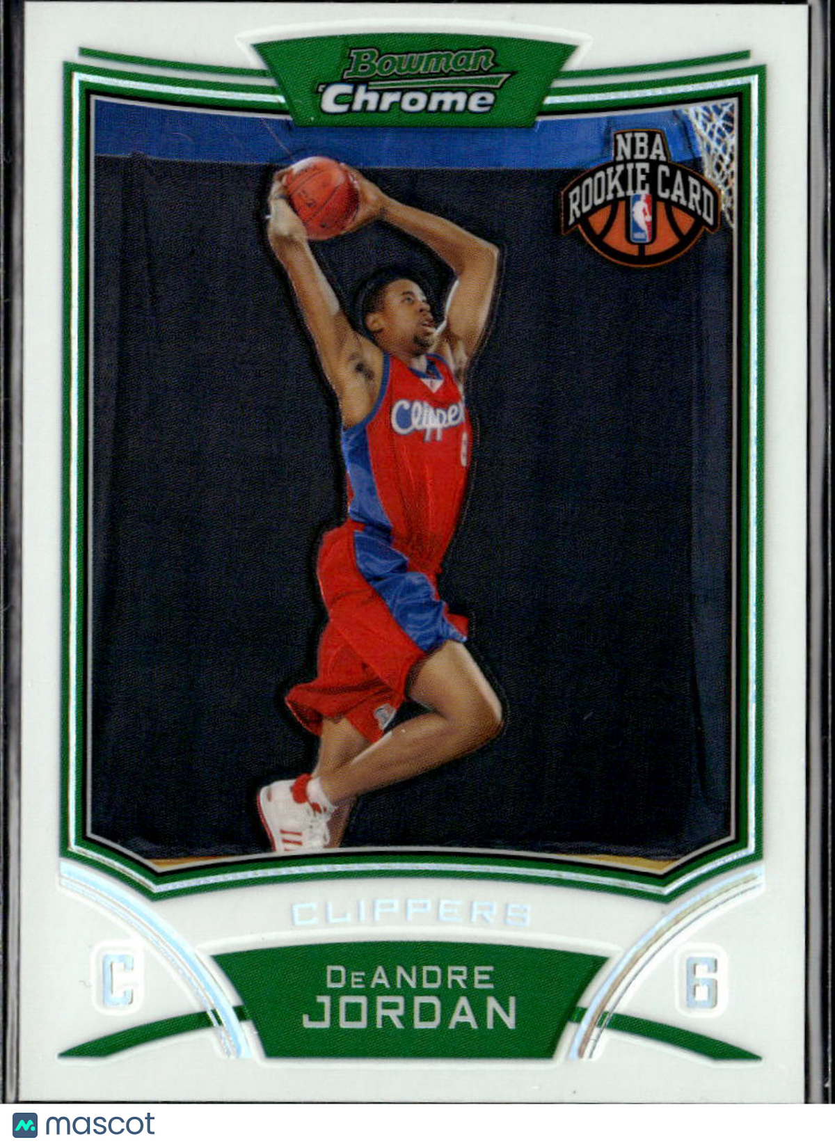 DeAndre Jordan 2008-09 Bowman Chrome Refractor Rookie RC /499 Clippers