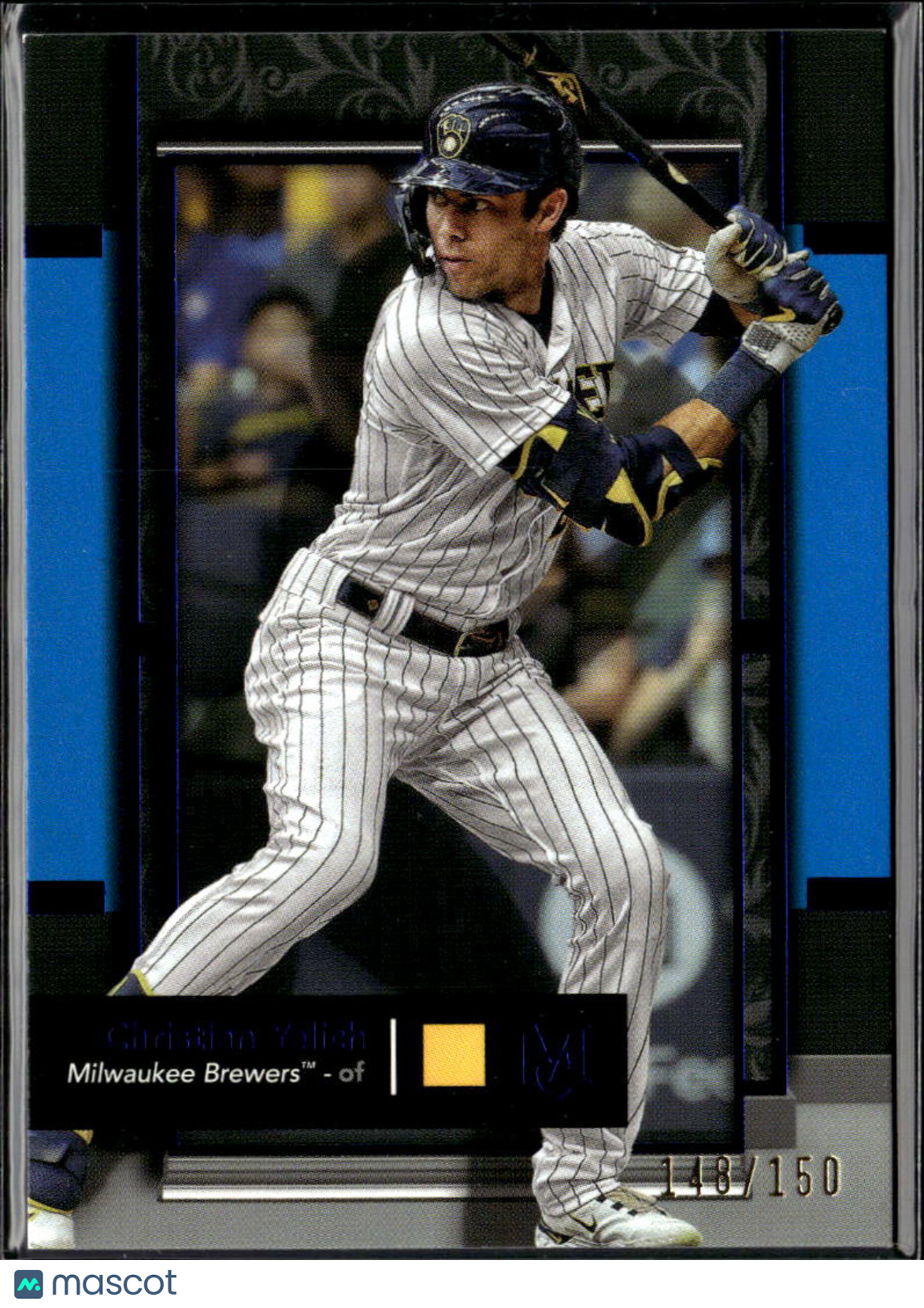 Christian Yelich 2024 Topps Museum Collection Blue 148/150 Milwaukee Brewers