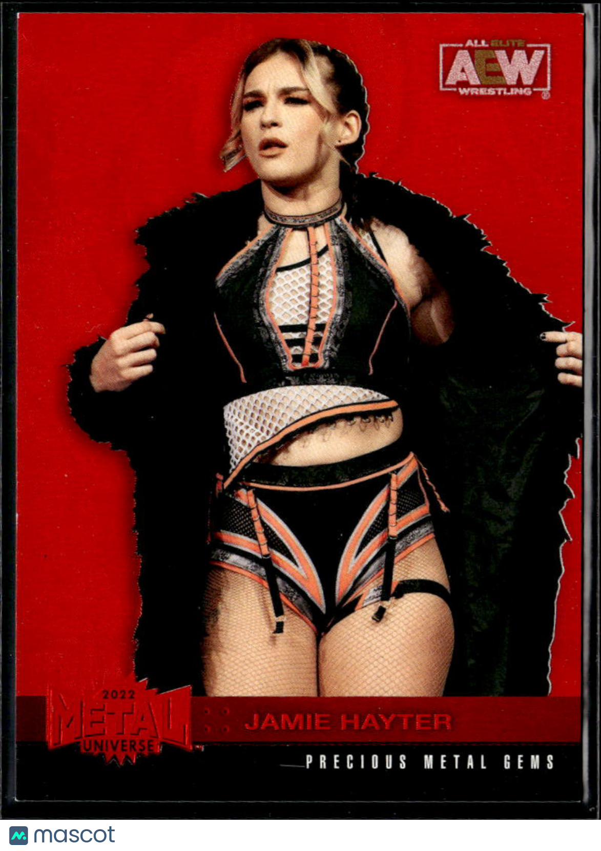 Jamie Hayter 2022 SkyBox AEW Metal Universe Precious Gems Red /100