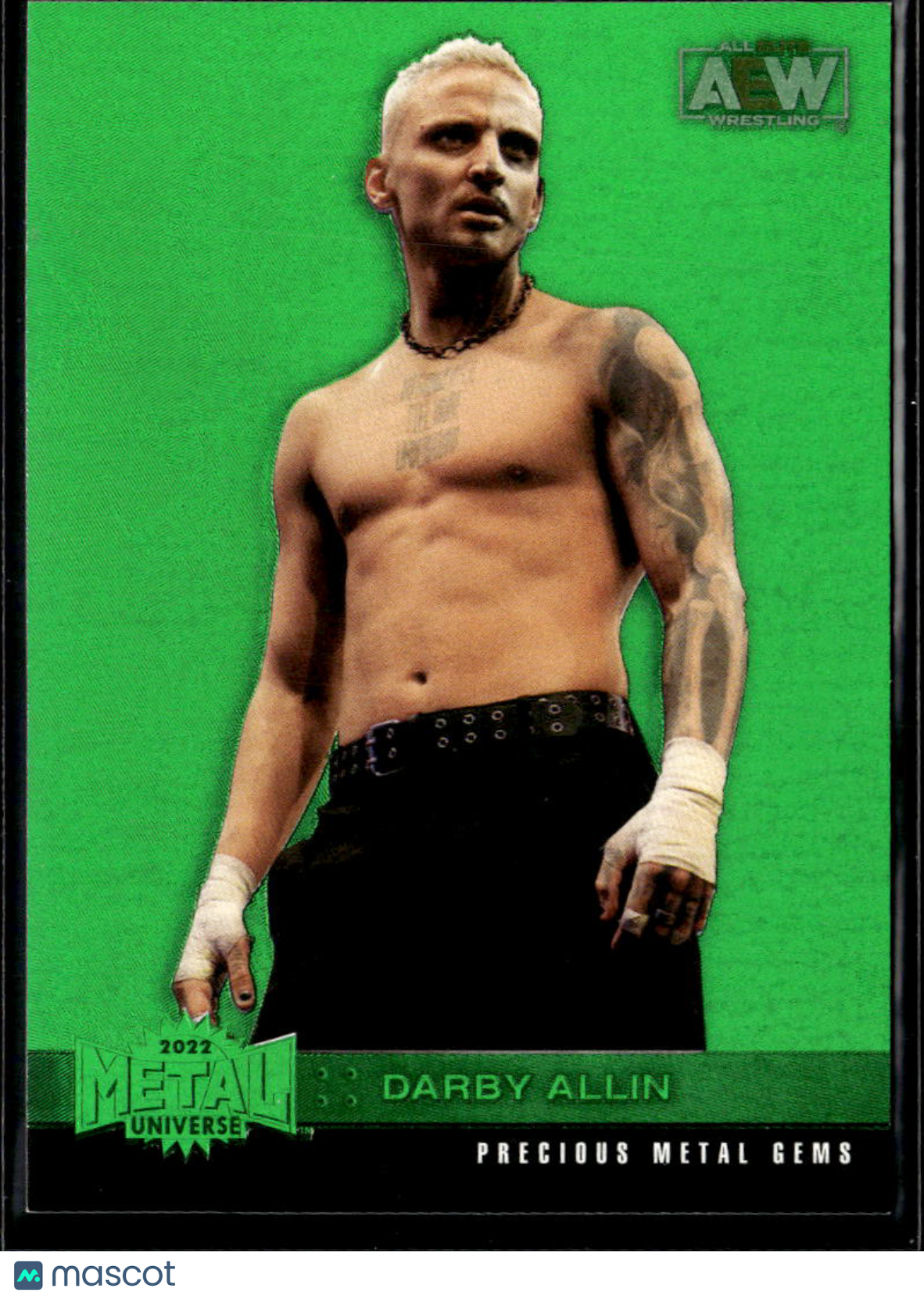 Darby Allin 2022 SkyBox Metal Universe AEW Precious Gems Green 9/100