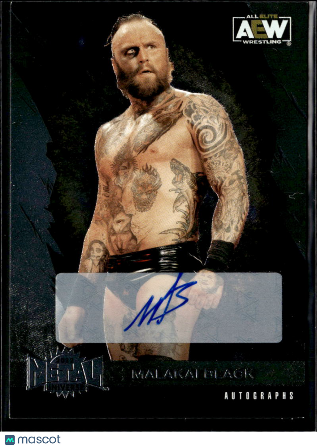 Malakai Black 2022 SkyBox Metal Universe AEW Auto Autographs
