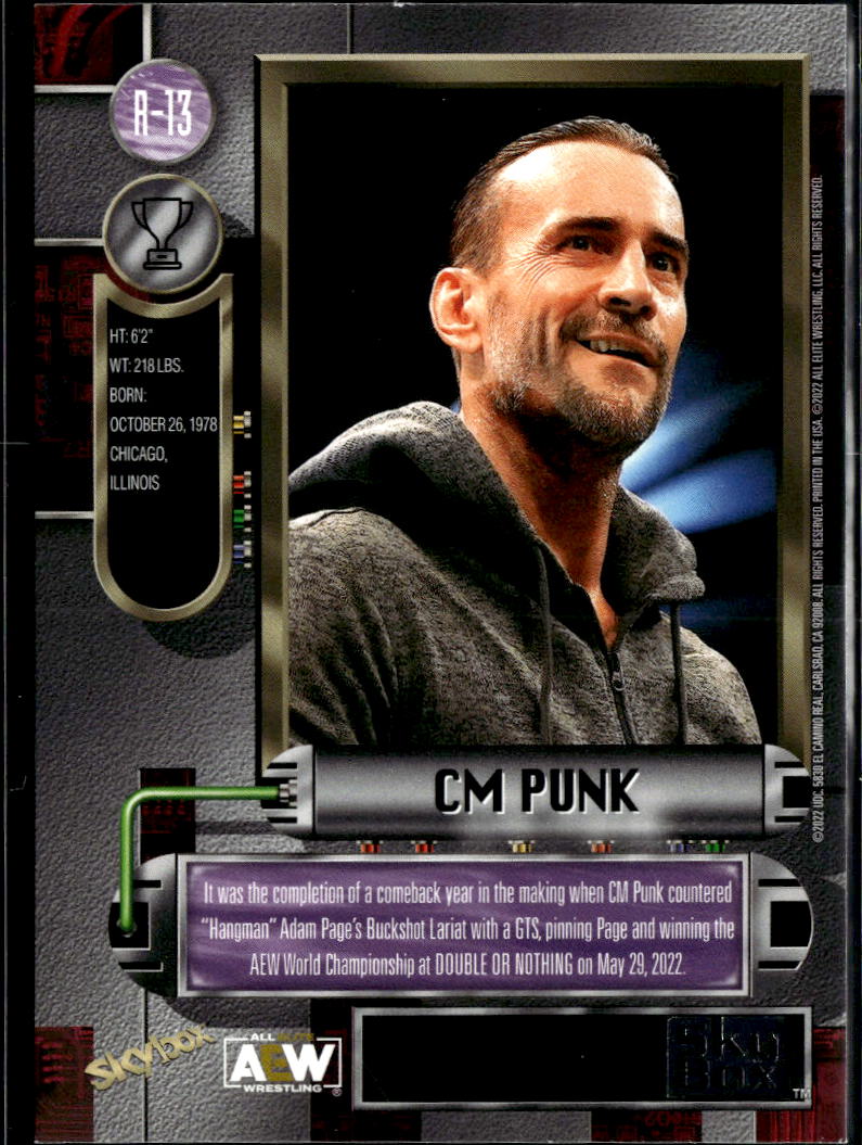 CM Punk 2022 Upper Deck Skybox Metal Universe Champions Retro #R13