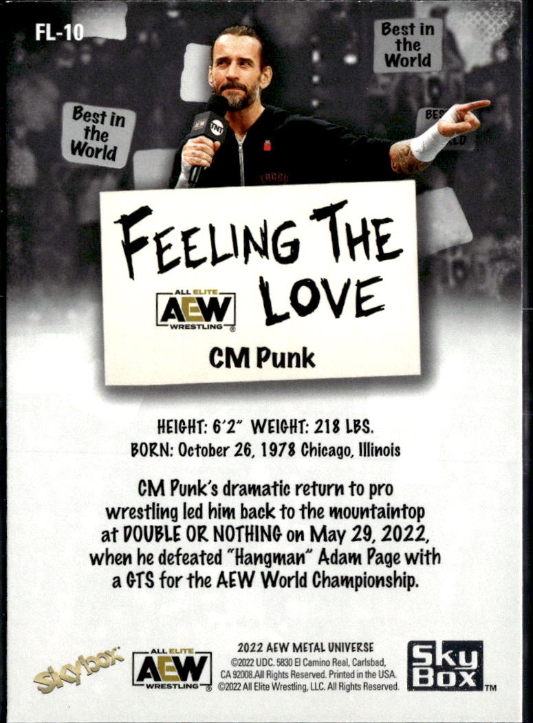 CM Punk 2022 SkyBox Metal Universe AEW Feeling The Love