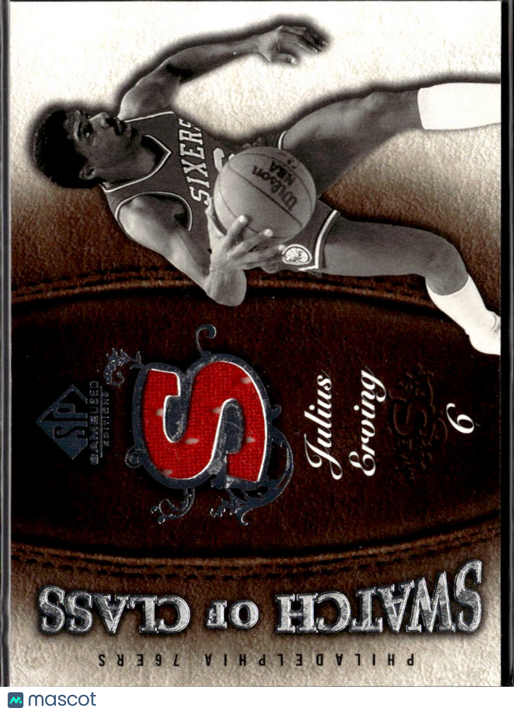 Julius Erving 2007 SP Game Worn Jersey Patch Swatch Class Philadelphia 76ers