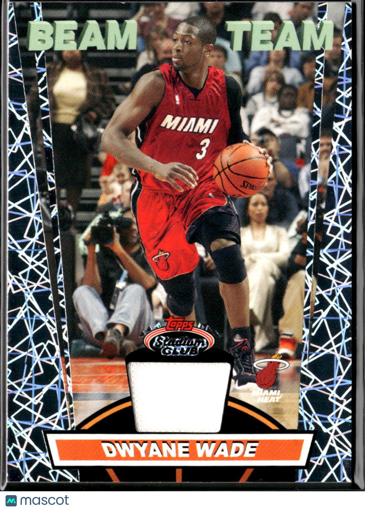 Dwyane Wade 2007 Topps Stadium Club Beam Team Game Worn Patch Miami Heat