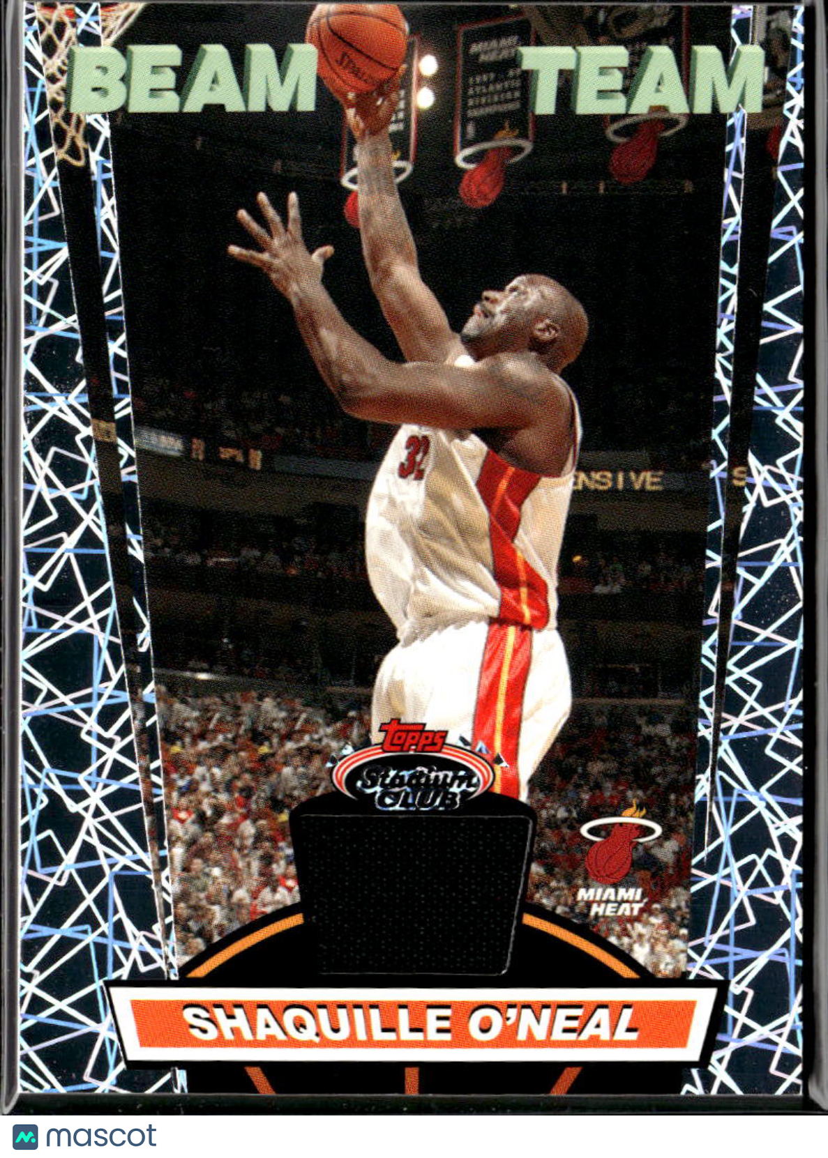 Shaquille O'Neal 2007 Topps Stadium Club Beam Team Game Worn Patch Miami Heat