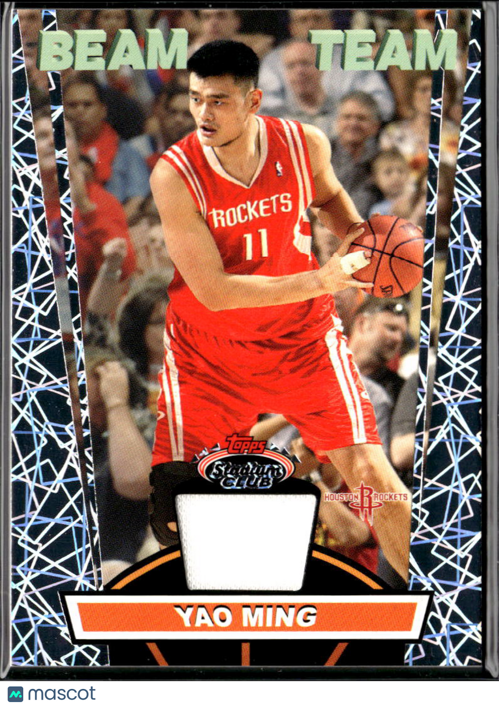 Yao Ming 2007 Topps Stadium Club Beam Team Game Worn Patch Houston Rockets