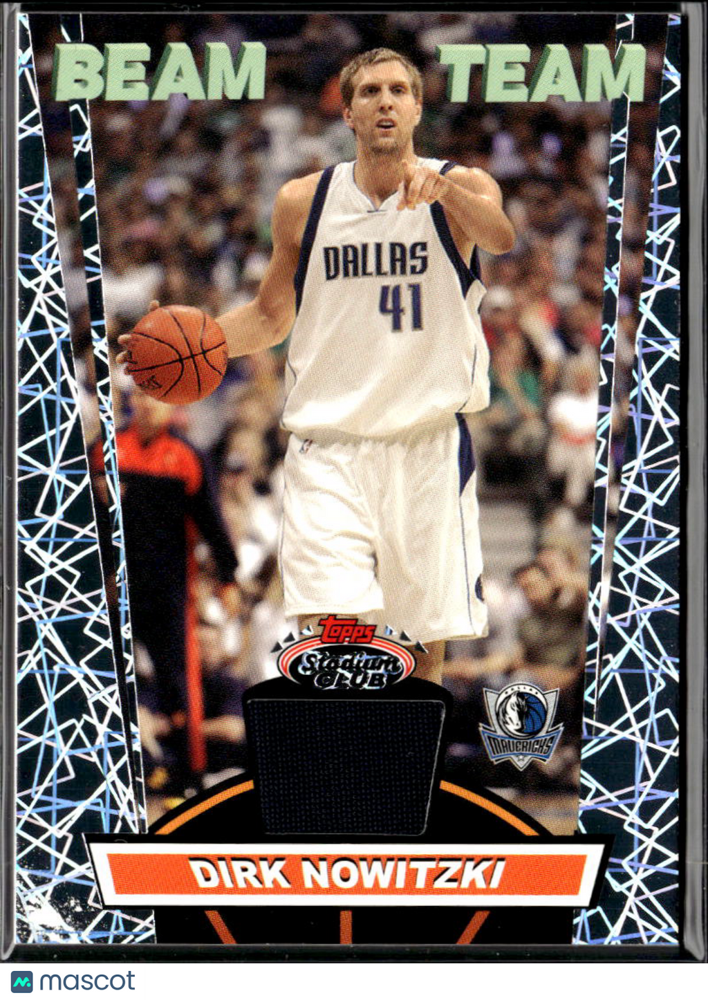 Dirk Nowitzki 2007 Topps Stadium Club Beam Team Game Worn Patch Dallas Mavericks