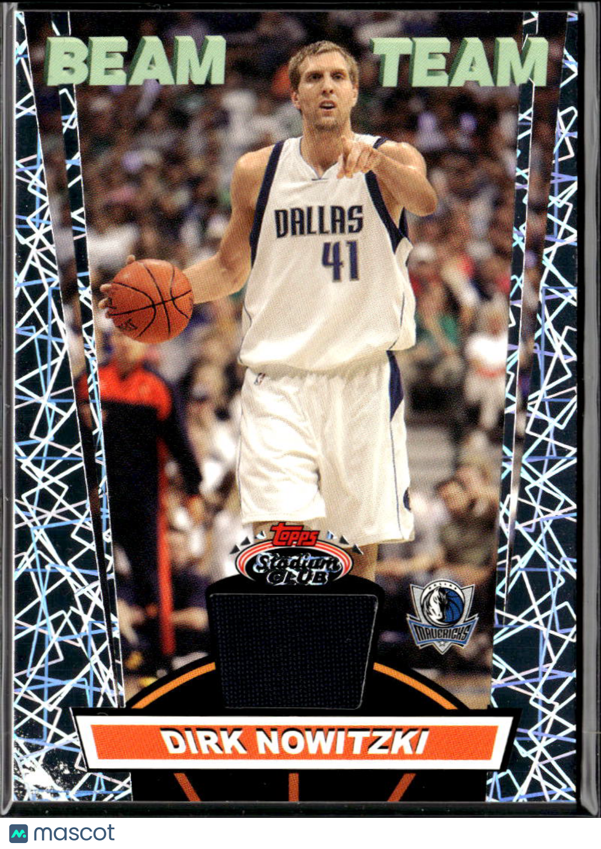Dirk Nowitzki 2007 Topps Stadium Club Beam Team Game Worn Patch Dallas Mavericks