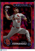 Ryan Fernandez 2024 Topps Chrome Pink Lava Lamp RC /299 St. Louis Cardinals