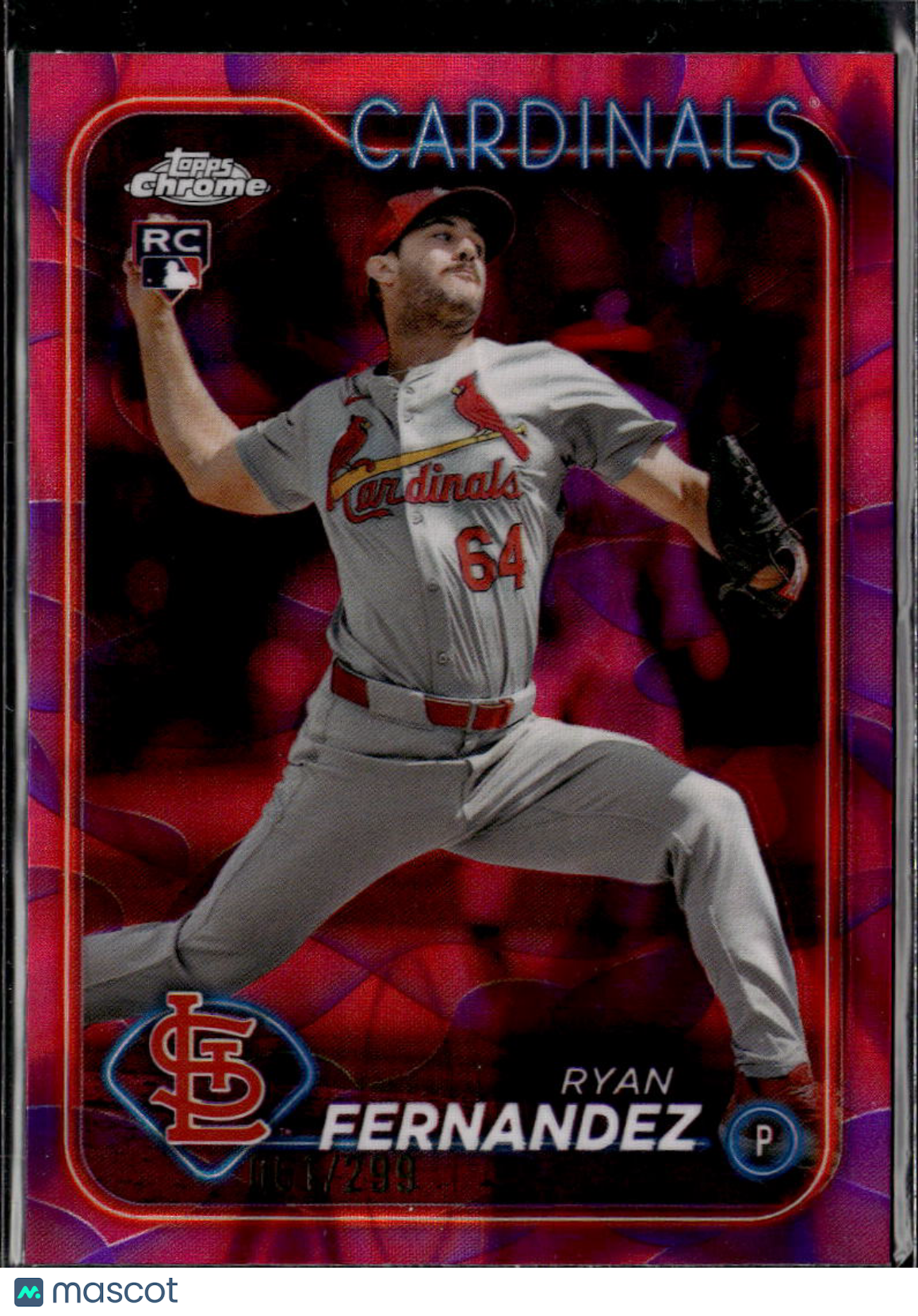 Ryan Fernandez 2024 Topps Chrome Pink Lava Lamp RC /299 St. Louis Cardinals