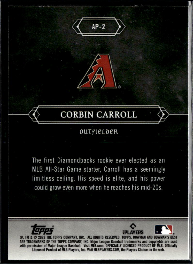 Corbin Carroll 2023 Bowman's Best Astral Projections Rookie RC Diamondbacks